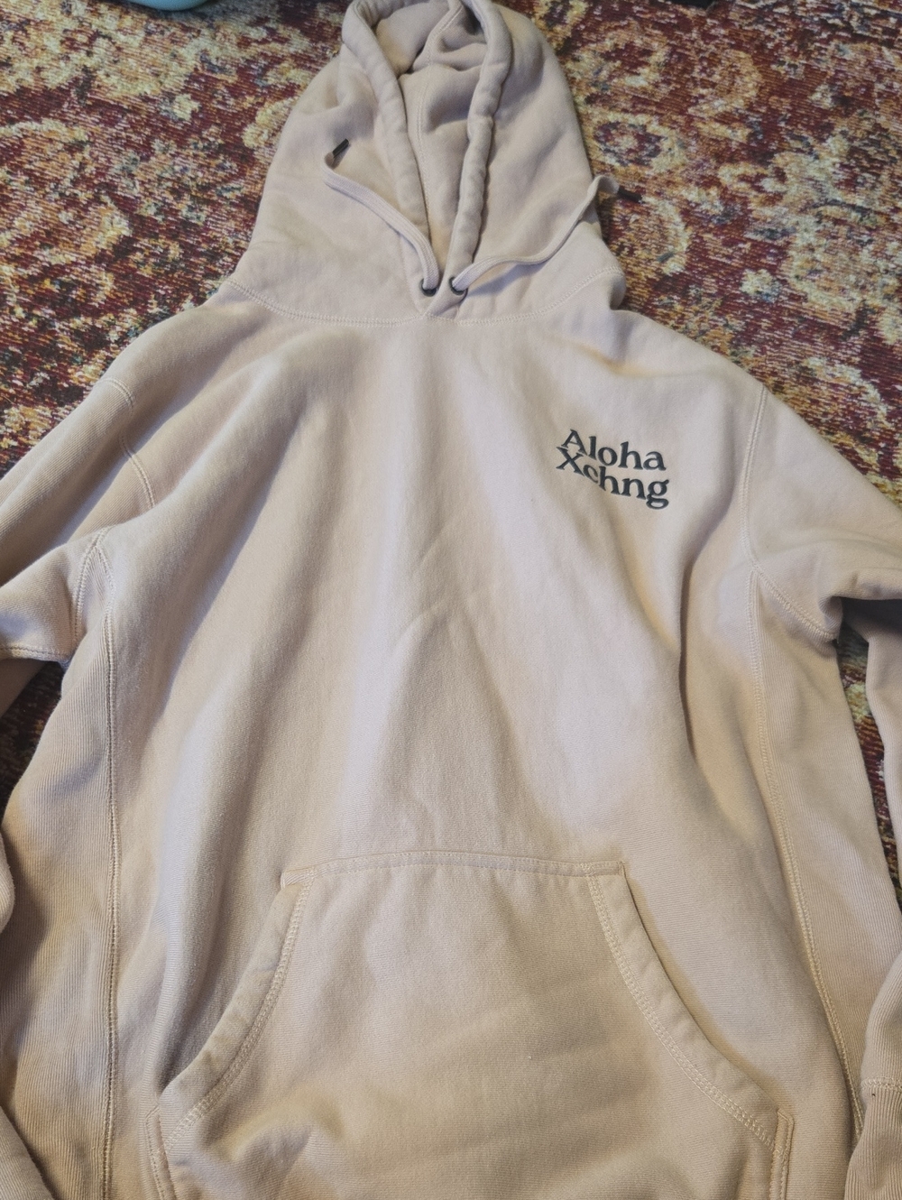 ALOHA Collection Light Pink Hoodie with Chest Logo